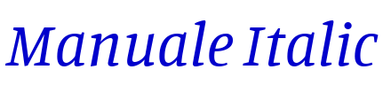 Manuale Italic police de caractère